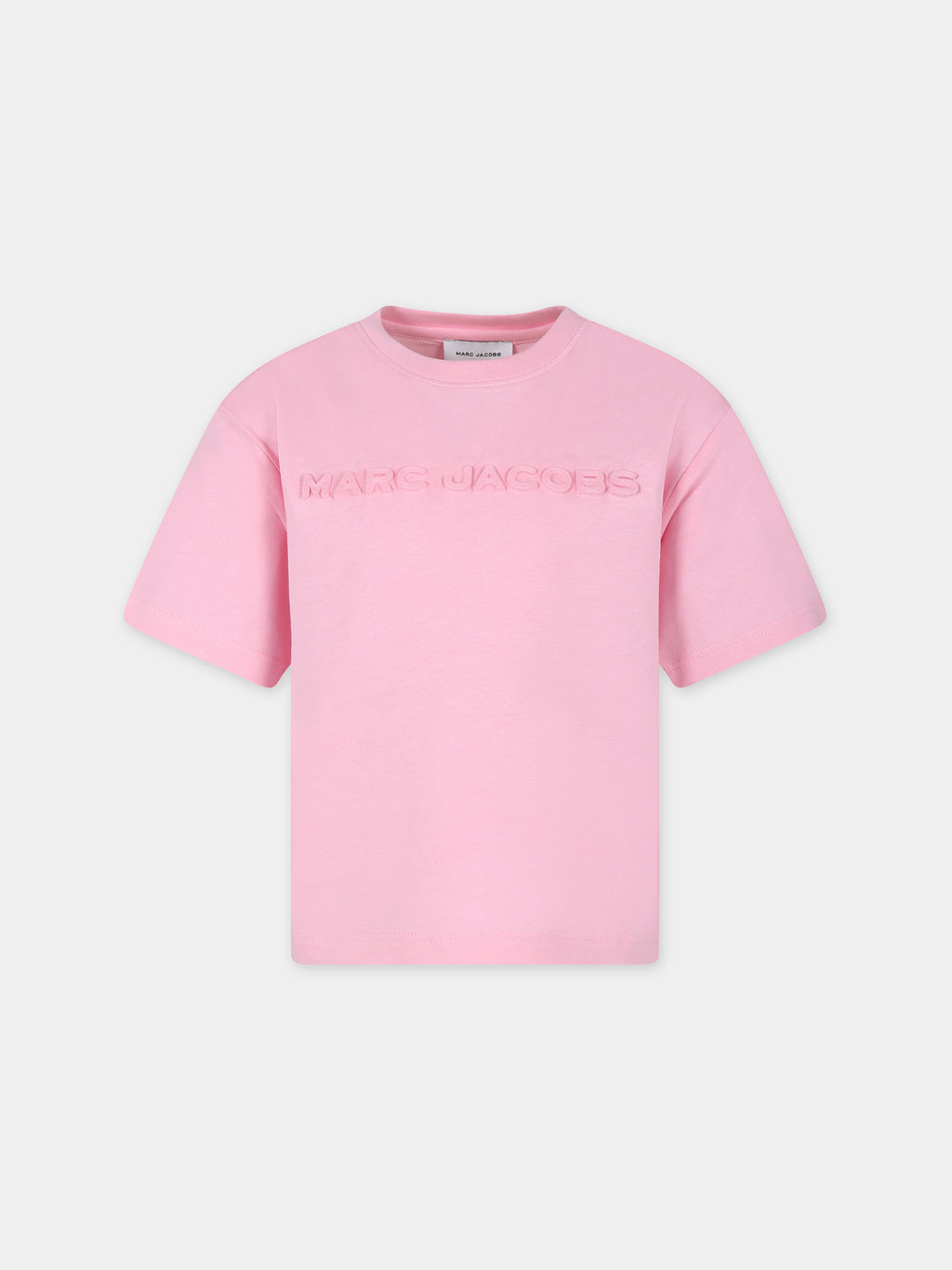 T-shirt rosa per bambina con logo